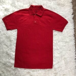 Men’s Jerzees Red Short Sleeve Polo Shirt Size S